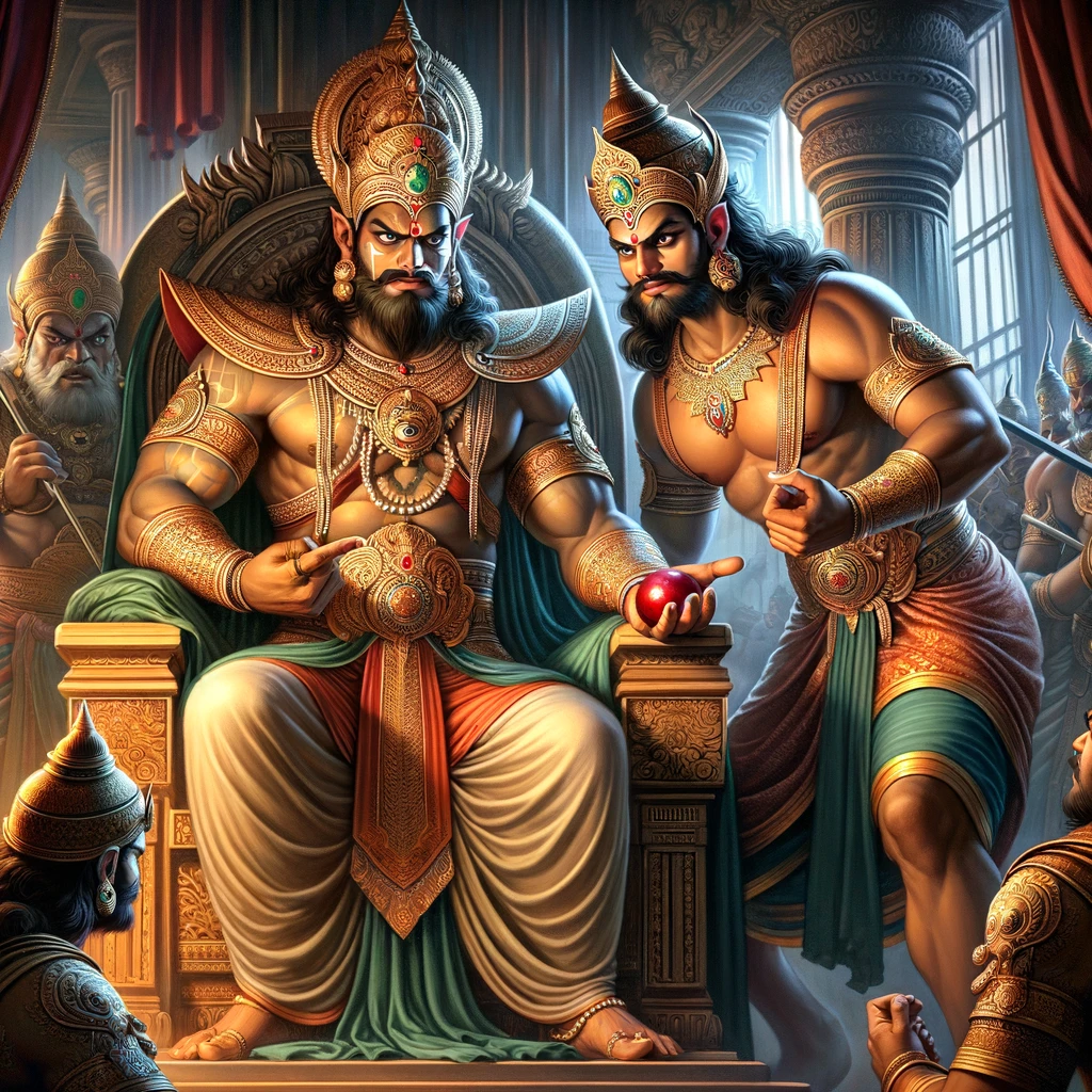 Ravana Sends Shuka and Sarana to Spy on Rama’s Army